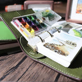 A9 First Layer Cowhide Notepad Three-ring Mini Loose-leaf Handbook Notebook  Craft Supplies  Vintage Stationery School Supplies