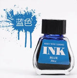 16-color Bottled Non-carbon Color Ink INK Pen Ink Ink 30ml Smooth and Non-blocking Nib School Supplies