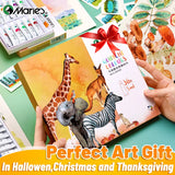 AOOKMIYA 36 Colors Marie's Gouache Paint & 1pc Paintbrush in 5ml/Tube for Paper,Cardboard,Canvas,DIY,Craft for Adult,Artists,Students