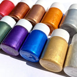 20ml/bottle Metallic Pearlescent Acrylic Paint Hand-painted Waterproof DIY Plaster Doll Coloring Model Graffiti Craft Paint