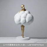 Creative Art Ballet Girl Resin Statues Ornament Living Room Porch Hotel Lobby Large Floor Sculpture Decoration Modern Home Decor