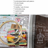 AOOKMIYA 4 Stage Embroidery Kit for Beginners Adults Learn 38Stitches from Instruction Needlepoint Kits for Adults with Stamped Patterns