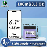 AOOKMIYA 1pc Marie's Acrylic Pigment,Light Pale Purple,100/300 ml 3.38 oz/10.1 oz,Perfect for Glass,DIY Painting,Rock for Adults,Artists