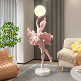 Large Artistic Figurine Girl Dances Ballet Styling Abstract Floor-standing Style Sculpture Creative Living Room Lamp Home Decor