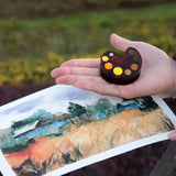 AOOKMIYA Creative Mini Pigment Palette Acrylic Hand Account Watercolor Book Clip Colorable Binder Paint Box Travel Painting Supplies