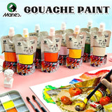 AOOKMIYA Marie's 1pc 100ml/3.38oz Gouache Paints,Rich Color,Highly Strong Coverage for Paper,Canvas,Wood Painting for Adults,Students