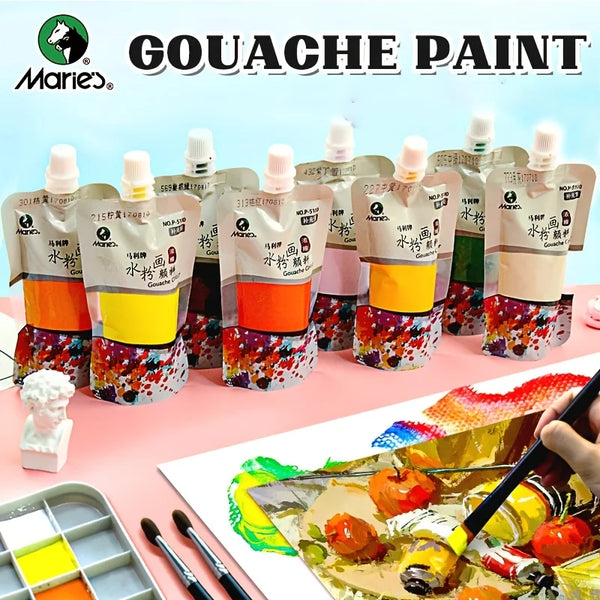 AOOKMIYA Marie's 1pc 100ml/3.38oz Gouache Paints,Rich Color,Highly Strong Coverage for Paper,Canvas,Wood Painting for Adults,Students