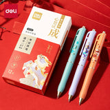 Deli 3/6/9pcs 0.5mm Black Ink Quick-drying Kawaii Gel Pen School Supplies Gift Office Supplies Signing Pens Stationery Cute Pens