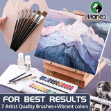 AOOKMIYA Marie's 31 pcs Oil Paint Set,7 pcs Brushes & 24 Colors 12ml/0.42oz Tubes,Oil Based Pigments & Brushes Kit for Canvas,Craft