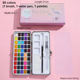 AOOKMIYA Watercolor Pigment Set, 50/72/90/100 Colors Portable Solid Painting Kit Professional Glitter Manicure Nail Draw DIY Art Supplies AOOKMIYA.COM