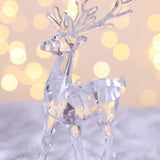 Acrylic Christmas Reindeer Ornaments Tabletop Decorations Holiday Table Crystal Elk Reindeer Sculpture Christmas Home Office