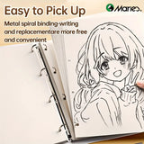 AOOKMIYA Marie's 9x12in Loose Leaf Sketch Book, 60 Sheets,98lb/160gsm,A4/8K High Quality Pad for Drawing,Painting,Sketching for Adults