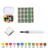 AOOKMIYA Portable 12-color Schmincke Watercolor Paint Box Set Watercolor Subpackage Student Sketching Travel Painting Art Supplies  AOOKMIYA.COM
