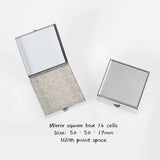 AOOKMIYA Portable Mini Travel Watercolor Paint Box Empty Palette Retro Exquisite Small Square Box Student Painting Art Supplies