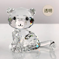 AOOKMIYA Handmade Crystal Dog Figurine Miniature Glass Animal Craft Home Decor Ornament Trinket Gift for Children