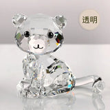 AOOKMIYA Handmade Crystal Dog Figurine Miniature Glass Animal Craft Home Decor Ornament Trinket Gift for Children