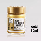 AOOKMIYA Japanese SAKURA Gouache Paint 30ml Calligraphy Copy Spring Festival Couplets Silver Powder Chinese Gold Powder Degumming Gouache  AOOKMIYA.COM