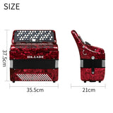 AOOKMIYA HK·LADE 69 Keys 96 Bass Accordion Bayan Accordion With Strap Bag Professional Keyboard Instrument For Performance/Teaching AOOKMIYA.COM