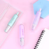 Mist Transparent Coating Tape Macaron Color Scheme Pushing and Rotating Replaceable Core Large Capacity 6m Student Supplies