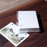 A9 First Layer Cowhide Notepad Three-ring Mini Loose-leaf Handbook Notebook  Craft Supplies  Vintage Stationery School Supplies