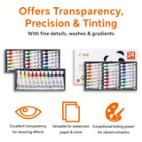 AOOKMIYA 36 Colors Watercolor Paint Set,12ml/0.41floz Each,Easy to Mix,Professional for Artists,Hobbyists for Art & Craft in Easter