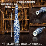 Hand-painted Blue and White Porcelain Bottle, Ceramic Ornament, Mini Vase, Appreciation Bottle, Gift