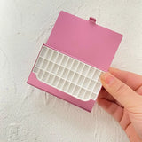 AOOKMIYA Portable Palette Ultra-thin Business Card Holder Watercolor Box 12/24/36 Grid Paint Tray Artist Travel Painting Supplies