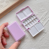 AOOKMIYA Portable Travel Watercolor Paint Box with Palette and Bucket Foldable Student Outing Sketching Painting Art Supplies