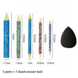 Paper Eraser Pen Set Art Gray Side Eraser Pen Drawing Supplies Professional Art Student Eraser Pen  Art Supplies for Artist