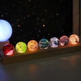 AOOKMIYA Fantasy Colorful Glass Star Ball Luminous Planet Astronomy Planets Ball Fantastic Style Home Decoration Cosmic Model Xmas Gift