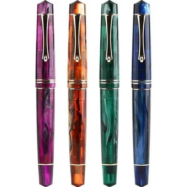 Majohn M800 Fountain Pen Resin Ink Pens With Golden Clip 0.5mm F Nib Business Office School Writing Supplies Stationery Gift Pen
