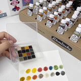 AOOKMIYA 2024 New Schmincke Natural Series Organic Pigments 16 Color Artist Grade Watercolor Packing 0.3/0.5/1ML Portable Art Supplies
