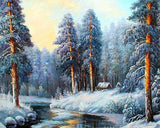 AOOKMIYA 218-378 Painting By Number Winter Landscape Home Decor For Unique Gift