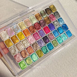 AOOKMIYA 55 Color Pearlescent Watercolor Pigment 1ML Metallic Solid Watercolor Packaging ES Calligraphy/Painting Nail Art Supplies