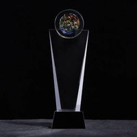 AOOKMIYA Customized Transparent Crystal Trophy, Five-Star, Creative Awards Ceremony, Competition Event, Craft Gift, Home Decorations, 1Pc