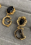 Fashion decorated DG letter women's jewelry earrings Light luxury elegant high-grade sense ear clapper ear clip