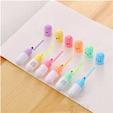 6Pcs Kawaii Mini Pills Highlighter Pen Set Cute Funny Smiling Face Fluorescent Marker Pen School Office Art Stationery Supplie