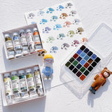 AOOKMIYA German Schmink Tundra/forest Series Watercolor Paint 0.5ml/1ml Acuarelas Set Layered Color Precipitation Color Art Supplies