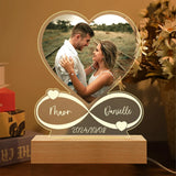 AOOKMIYA ART+ Creative Gifts Personalized Anniversary Women Men Couples Gifts Custom Photo Love Frame Acrylic Plaque Valentine's Day Giftware for Him Her