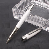 Quality M B 163 Black Ballpoint Rollerball Pen Platinum Coated Metal Ultra Black White Gel Pen for Writing