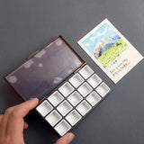 AOOKMIYA 15/24 Grid Watercolor Palette Paint Moisturizing Box Gouache/acrylic Sealed Box Portable Sketching and Painting Supplies