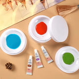 AOOKMIYA New Multi-layer Imitation Porcelain Palette with Cover Calligraphy Ink Plate Paint Box Watercolor Painting Palette Art Supplies