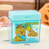 1Pcs Cartoon Capybara Double Hole Pencil Sharpener Kawaii Student Stationery Office Supplies Mini Pencil Sharpener For Kids