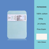 AOOKMIYA POTENTATE Postcard Watercolor Paper 100% Cotton 300g 24Sheets A6 Travel Water Color Painting Paper Tin Packaging Art Supplies  AOOKMIYA.COM