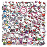 100PCS Stickers Cute Cinnamoroll Kuromi My Melody Sticker For Laptop Phone Case Girls Sanrio My Melody Anime Stickers