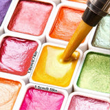 AOOKMIYA 20/36/98 Color Pearlescent Watercolor Paint- Intense Sparkle Light Fastness Metallic Watercolor Paint Set Glitter Solid Pigments  AOOKMIYA.COM