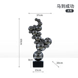 Ma to Success Decorations Home Decor Stainless Steel Art Sculpture,Living Room Decoration,Entrance,TV Cabinet,Desktop Ornament