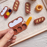 AOOKMIYA Mini Bread Stick Shape Watercolor Box with Palette 0.5ML 3-color Cute 3D Printing Paint Box Portable Painting Supplies