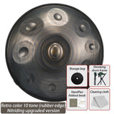 AOOKMIYA 9 Tone HandPan Drum Handmade 10 Note Tongue Drum Professional Handpan Adult Steel Tongue Drums Musical Instruments Percussion AOOKMIYA.COM