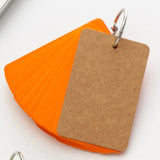 Colorful Loose Leaf Notebook Removable Iron Ring Portable and Portable Blank English Word Card Student Supplies